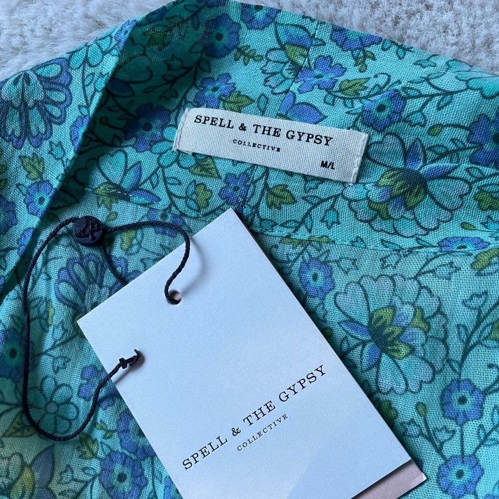 Spell | Sundown Maxi Robe Turquoise | M/L - Picture 13 of 16